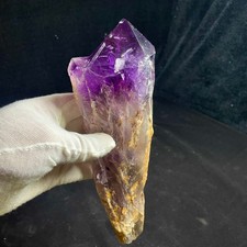 1.94LB TOP Natural Amethyst wand point quartz crystal mineral specimen healing picture