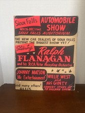 Advertising Sign for Automobile Show Sioux Falls Iowa 1951 along With Other Acts picture