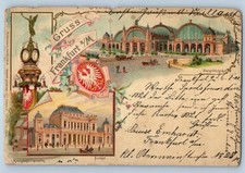 Hesse Germany Postcard Station Multiview Greetings from Frankfurt 1901 picture