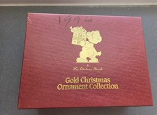 1994 Danbury Mint 23k Gold Ornaments 11 Pieces Oeiginal Box Christmas Tree picture