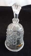 Lead Crystal Bell Hand Cut 24% Lead Pbo Crystal Glass Bell Made in West Germany picture