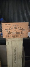 ANTIQUE DR JH MCLEAN MEDICINE CO  WOOD CRATE FRONT St Louis MISSOURI  picture