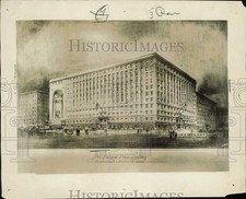 1925 Press Photo Drawing of new National Press Club building in Washington, D.C. picture
