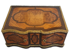 Antique French Napoleon lll Marquetry ormolu Jewelry Box Casket Inlaid  14
