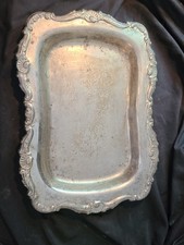 Vintage Ornate Sheridan? Serving Bread Tray Silverplated picture
