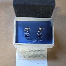 Miffy 70th Anniversary HARIO Clear Frosted Glass Earrings New picture