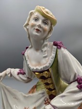 Large 1947s German Rosenthal Porcelain Figurine Rococo Dancer by Gustav Opel 10