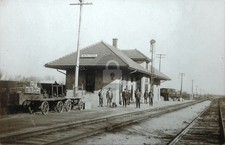 c1907 Missouri–Kansas–Texas RR Depot Montrose MO Missouri RPPC Postcard COPY picture