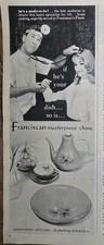 1958 Franciscan Silver Pine mid century pattern china dishes Vintage Medic Ad picture