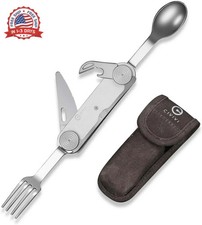 Partake 4-in-1 Camping Utensil, Detachable Stainless Steel Folding Knife picture