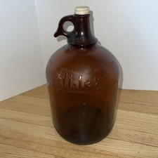 VTG Duraglas Amber Glass Jug HI-LEX Bleach Bottle Apothecary General Store picture