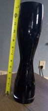 Hourglass vase - mid century - black/ dark purple picture