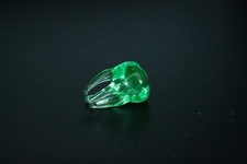 Green Uranium Glass Tooth Figurine UV Reactive Mini Glass Tooth Glow picture