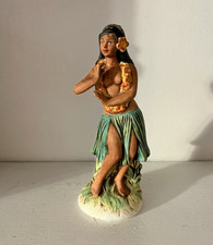 vintage 1976 Hawaiian Distilleries Okolehao hula girl with top & factory label picture