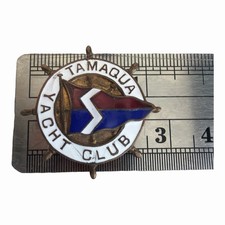 Vintage Tamaqua Yacht Club Enamel Pin Badge Sheepshead Bay Brooklyn NY Maritime picture
