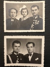 Vintage WWII Bulgarian Army Officer Family Studio Photos Sofia  picture