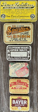 Antique & Vintage Lot of Six (6) New Old Stock Tins that date from 1900 – 1960 picture