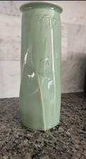 10.5’ Crackle Celedon Vase Chinese Or Korean Antique picture