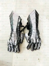 Medieval Warrior Metal Gothic Knight Style Gauntlets Functional Armor Gloves picture
