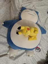 Pokemon Center Snorlax & Pikachu Pokemon Sleep Motchiri Plush Doll US SELLER picture
