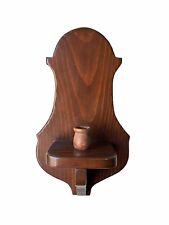 Vintage Wooden Wall Sconce Peg Candle Holder Farmhouse Cottage Granny Home Decor picture