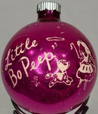 SHINY BRITE - STENCILED Little Bo Peep - Vintage CHRISTMAS Ornament picture