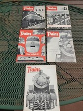 5 Issues of Trains Magazine 1964 - March, April, May, July and December - Very G picture
