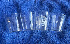 Sunny Brook The Pure Food Whiskey Advertising Clear Glass Shot Glasses Set of 4 picture