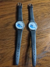 Vintage 1986 StarKist Charlie The Tuna 25th Anniversary Watch Lot of 2 picture