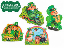 VINTAGE St. Patrick’s Day Diecuts Wall Hangings Lot Of 5 Eureka picture