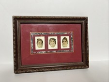 Framed Antique Victorian Christmas Santa Claus Diecuts c. 1900 Wall Art picture
