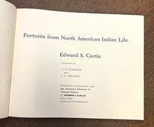 1972 Edward S. Curtis Portraits North American Indian Life 1st Ed Rebound picture