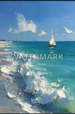 sailboat at sea  on premium glossy photo paper art print  #10 picture