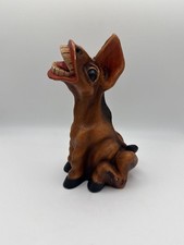 Vintage Ceramic Laughing Donkey Figurine Redware Pottery picture