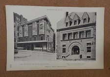 Antique Architects print American House Architecture  The Builder 1887 picture
