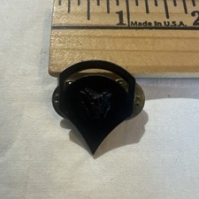 VTG US Army E4 Specialist Soldier Military Rank Insignia Metal Eagle Pin Black picture
