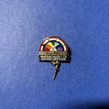 Vintage BFCL Masonic PIN Order of the Rainbow Girls Gold Gavel Guard Brooch  picture