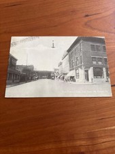 Mt. Carmel PA Antique Postcard 1914 Oak Street, First National Bank picture