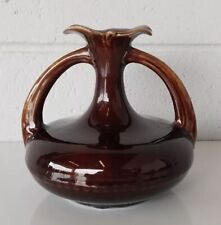 WANNOPEE ANTIQUE AMERICAN ART POTTERY OPEN HANDLE VASE picture
