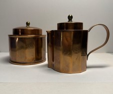Antique Jos. Heinrichs Pure Copper Arts & Crafts Sugar & Creamer picture