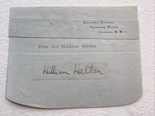 (Sir) William Walton (1903-1983) Composer Bold Autographed His Own Stationary picture