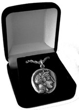 Athena, Ancient Greek REPLICA COIN Pendant, Percy Jackson Fans, Stocking Stuffer picture