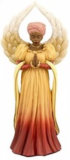Ebony Treasures Positive Images Serenity Angel Orange Resin 11 Inch Standard picture