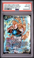 2023 DBS CARD GAME PREMIUM PACK 13 #P-519 SS3 GOTENKS FLYING FISTS PSA 10 POP 39 picture