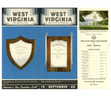 Vintage 1940 (September) West Virginia Official State Department Road Map picture