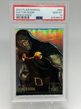 2024 Flair Marvel Dr Doom Iridescence PSA 10 Gem Mint Low Pop Doomsday picture