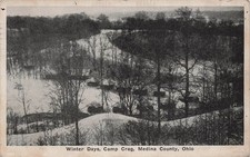 YMCA  Camp Crag Medina County Ohio Cottage Lodge Vtg Postcard I39 picture