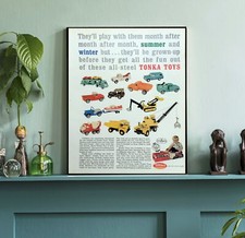 Framed Tonka Toy Truck 1965 Vintage Restored Magazine Ad picture