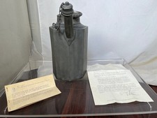 Antique German Pewter Jug Wine Can Or Tea Caddy Canister picture