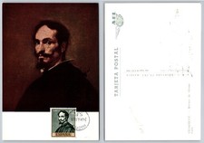 1969 Madrid Spain Postcard - Velazquez Portrait of Alonso Cano Art picture